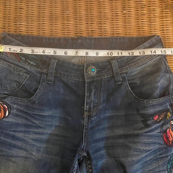 🤗182-You Are Creative 💖Vintage Handpainted Jeans - Picture 5 of 11